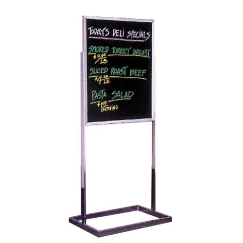 Black Double Sided Floor Stand Sign Holder 24"L x 15"W x 57"H